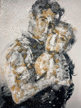 dunja evers | couple K #2 | b/w print | 125 x 186 cm | 2023